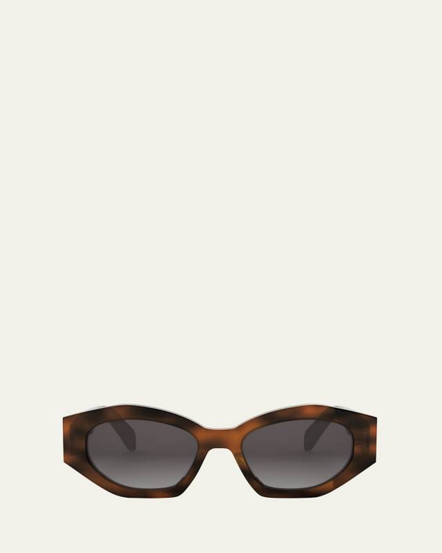 Triomphe Acetate Oval Sunglasses